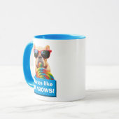 Hund mit Big Lollipop Tasse (Vorderseite Links)