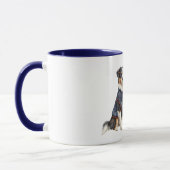 Hund mit blauem Mantel Tasse (Links)