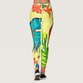Hund mit Blume Leggings (Rückseite)