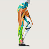 Hund mit Blume Leggings (Rechts)