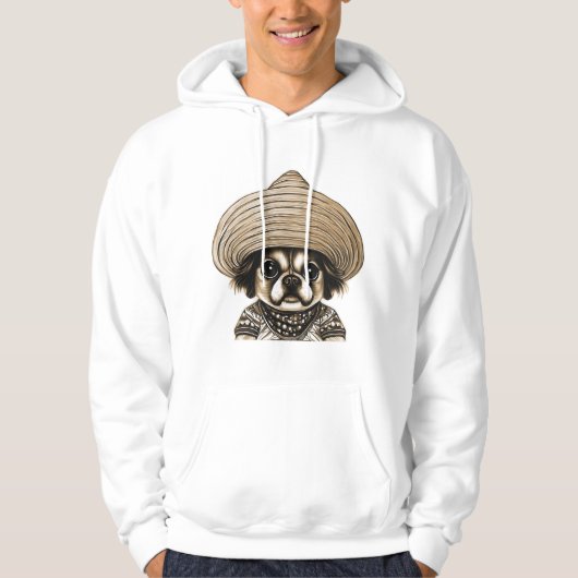 Hund mit brauner Farbe Hoodie (Vorderseite)