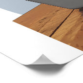 Hund mit Brille am Computer und am Schreibtisch Poster (Ecke)