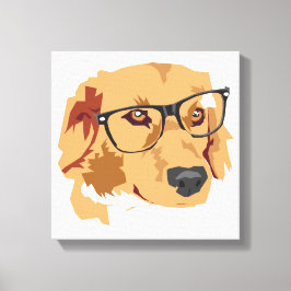 Hund mit Brille Canvas drucken Leinwanddruck