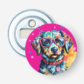 Hund mit Brille Flaschenöffner