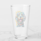 Hund mit Brille Glas (Rückseite)