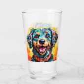 Hund mit Brille Glas (Rückseite)