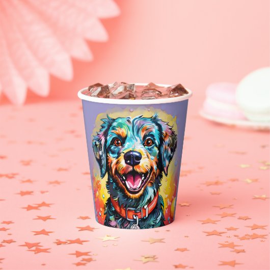 Hund mit Brille Pappbecher (Insitu)