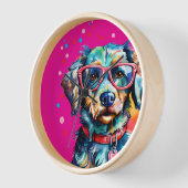 Hund mit Brille Uhr (Winkel)