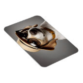 Hund mit Brille und Hut Magnet (Rechte Seite)