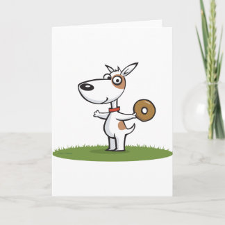 Hund mit Donut Karte