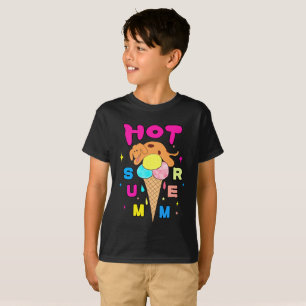 Hund mit Eiscreme T-Shirt