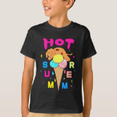 Hund mit Eiscreme T-Shirt (Vorderseite)