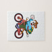 Hund mit Fahrrad Puzzle (Horizontal)