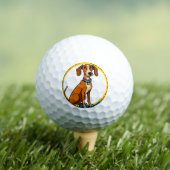 Hund mit farbenfroher Collar Inside Decorative Kre Golfball (Insitu T-Shirt)