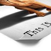 Hund mit Fledermausen Poster (Ecke)