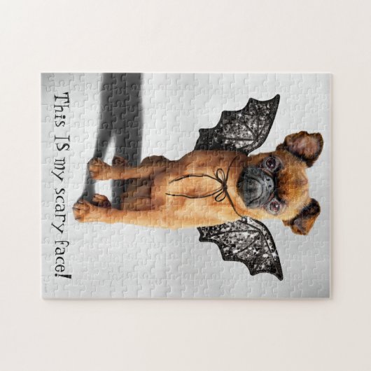 Hund mit Fledermausen Puzzle (Horizontal)