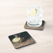 Hund mit Frisbee im Mund Untersetzer (Rechte Seite)