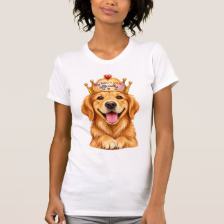 Hund mit gekröntem Golden Retriever der Liebe T-Shirt
