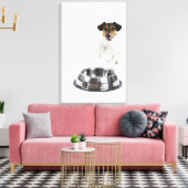 Hund mit großer Schüssel Leinwanddruck (Insitu (Wohnzimmer))