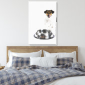 Hund mit großer Schüssel Leinwanddruck (Insitu (Schlafzimmer))