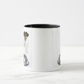 Hund mit großer Schüssel Tasse (Zentrum)