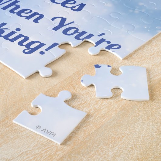 Hund mit großer Weihnachtsmannmütze Puzzle (Seite)