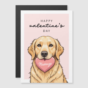 Hund mit Herz Glücklicher Valentinstag Magnetkarte