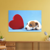 Hund mit Herz Leinwanddruck (Insitu (Wohnzimmer))
