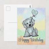 Hund mit Herz Postkarte (Vorne/Hinten)