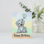 Hund mit Herz Postkarte (Stehend Vorderseite)