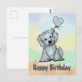 Hund mit Herz Postkarte (Vorne/Hinten)