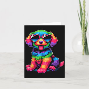 Hund mit Herz trägt Hundepuppy-Liebe Karte