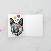 Hund mit Herz-Valentinstag Karte (Innenseite)