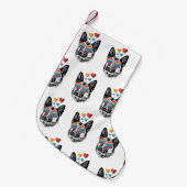 Hund mit Herz-Valentinstag Kleiner Weihnachtsstrumpf (Vorderansicht (hängend))