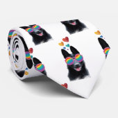 Hund mit Herz-Valentinstag Krawatte (Gerollt)