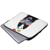 Hund mit Herz-Valentinstag Laptopschutzhülle (Vorne Knopf)