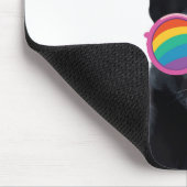 Hund mit Herz-Valentinstag Mousepad (Ecke)