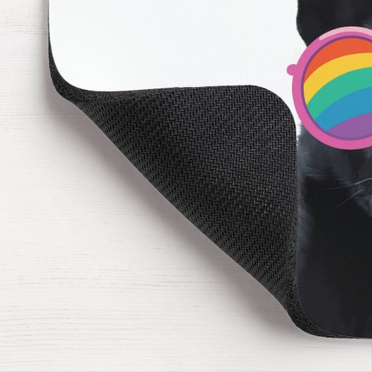 Hund mit Herz-Valentinstag Mousepad (Ecke)