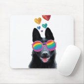 Hund mit Herz-Valentinstag Mousepad (Mit Mouse)