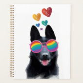 Hund mit Herz-Valentinstag Planer (Vorderseite)