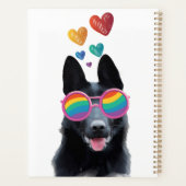 Hund mit Herz-Valentinstag Planer (Rückseite)