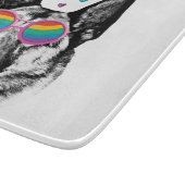 Hund mit Herz-Valentinstag Schneidebrett (Ecke)