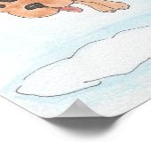 Hund mit Herzballons Poster (Ecke)