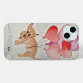 Hund mit Herzblasen Case-Mate iPhone Hülle (Rückseite (Horizontal))