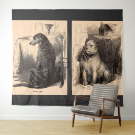 Hund mit hohem Leben, Hund mit niedrigem Leben Wandteppich