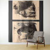 Hund mit hohem Leben, Hund mit niedrigem Leben Wandteppich (Beispiel)