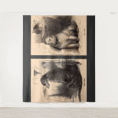 Hund mit hohem Leben, Hund mit niedrigem Leben Wandteppich (Vorderseite)