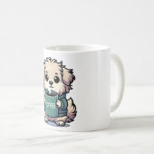 Hund mit Kaffeetasse (VorderseiteRechts)