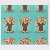 Hund mit Kamera Geschenkpapier (Flach)