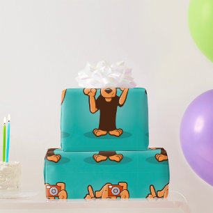 Hund mit Kamera Geschenkpapier